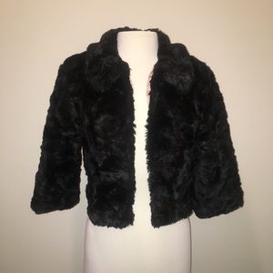 Faux Fur Cropped Coat